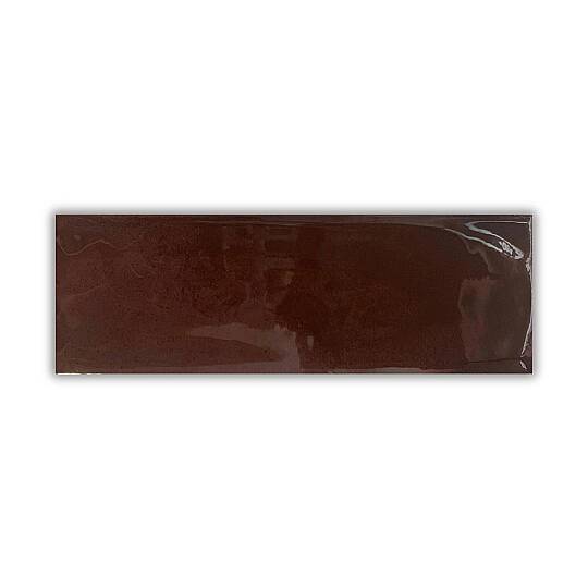 Abacus Bumpy Kestane (Chestnut) Parlak Duvar Seramiği 10x30 cm