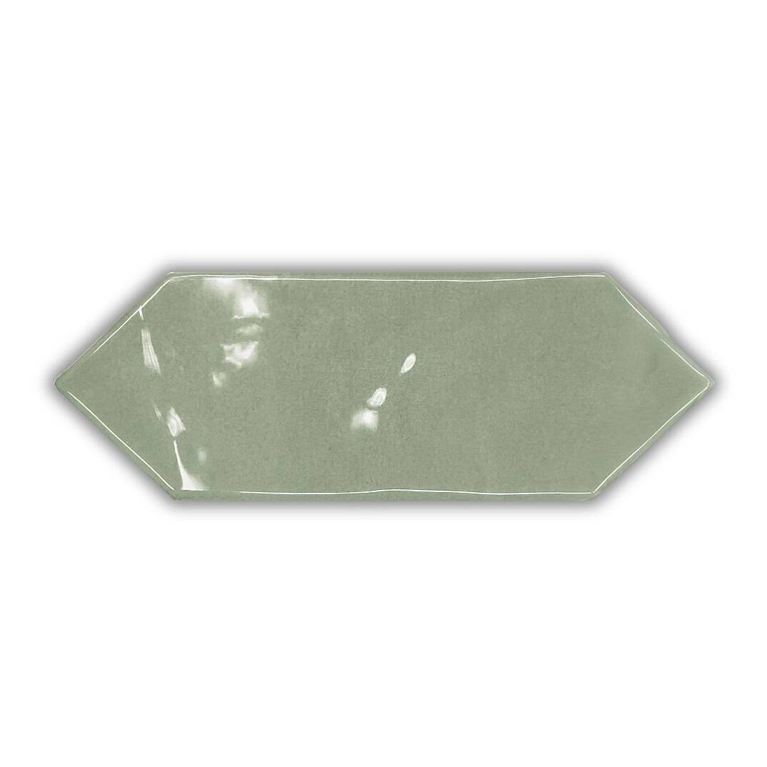 Abacus Edge Bumpy Açık Yeşil (Light Green) Parlak Duvar Seramiği 10x30 cm - 1