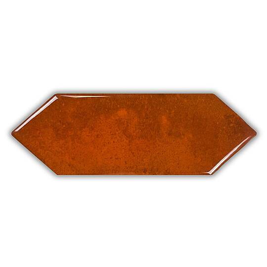 Abacus Edge Bumpy Turuncu (Orange) Parlak Duvar Seramiği 10x30 cm