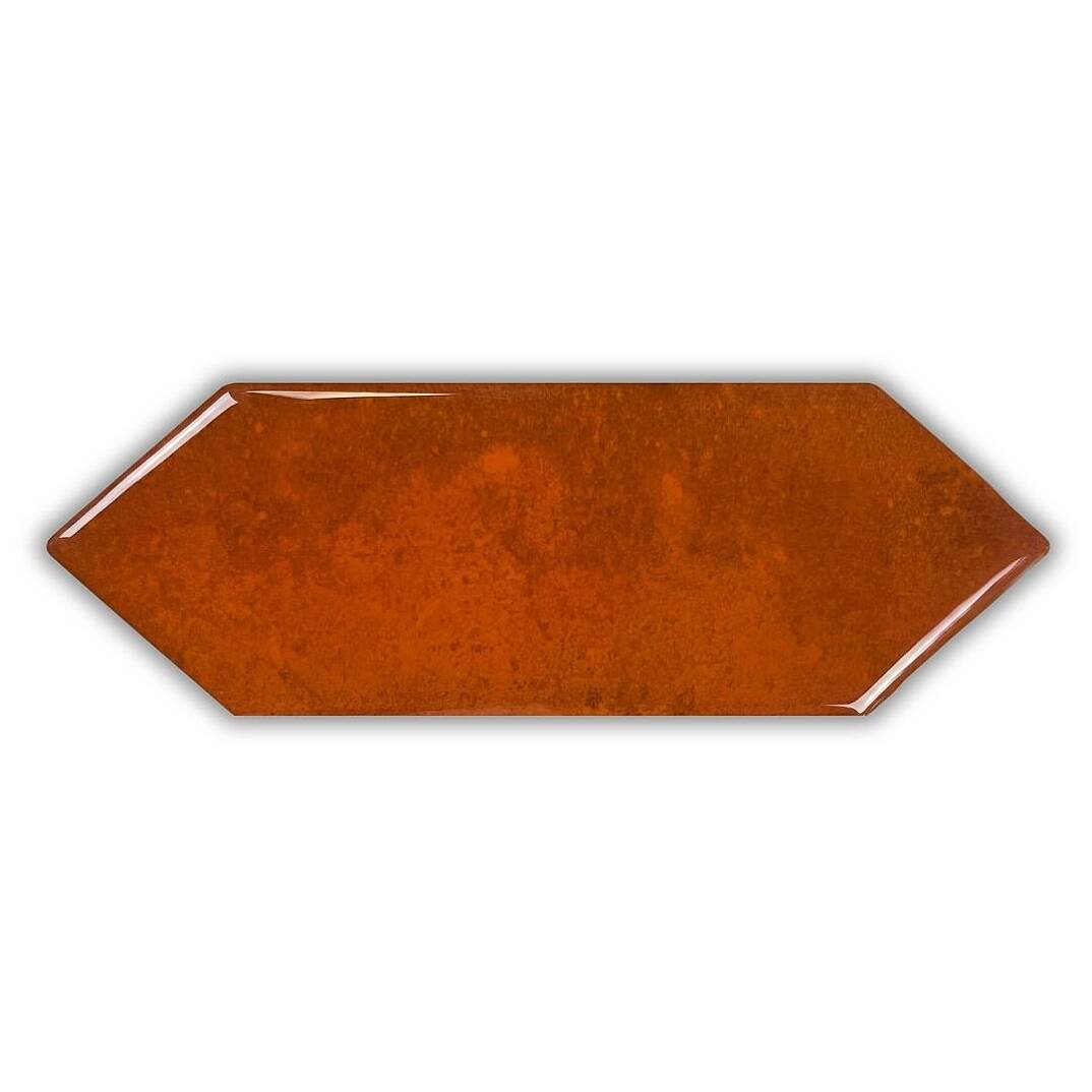 Abacus Edge Bumpy Turuncu (Orange) Parlak Duvar Seramiği 10x30 cm - 1