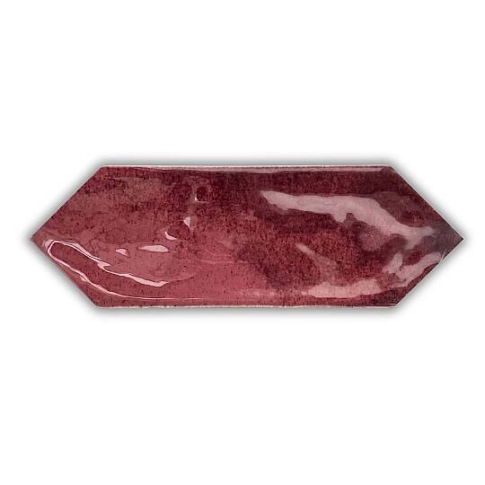 Abacus Edge Bumpy Vişne (Cherry) Parlak Duvar Seramiği 10x30 cm (1)