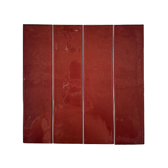 Kraft Bumpy Bordo (Marron) Parlak Duvar Seramiği 7.5x30 cm (1)