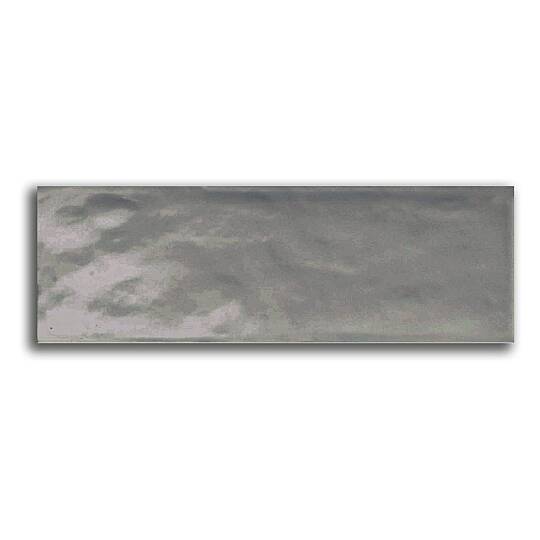 Kraft Bumpy Duman Grisi (Smoke) Parlak Duvar Seramiği 10x30 cm