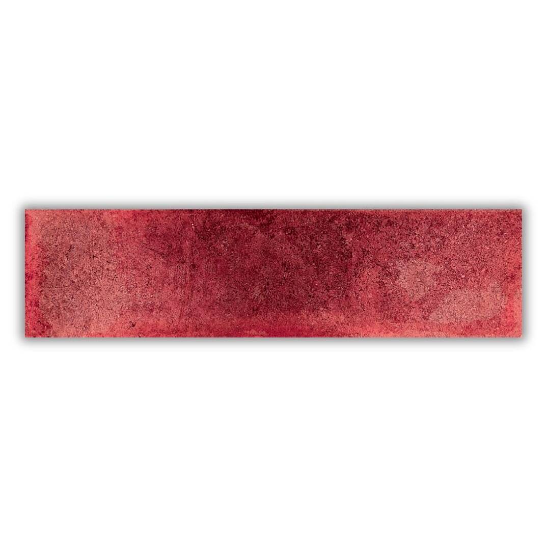 Kraft Kırmızı (Red Flame) Parlak Duvar Seramiği 7.5x30 cm - 1