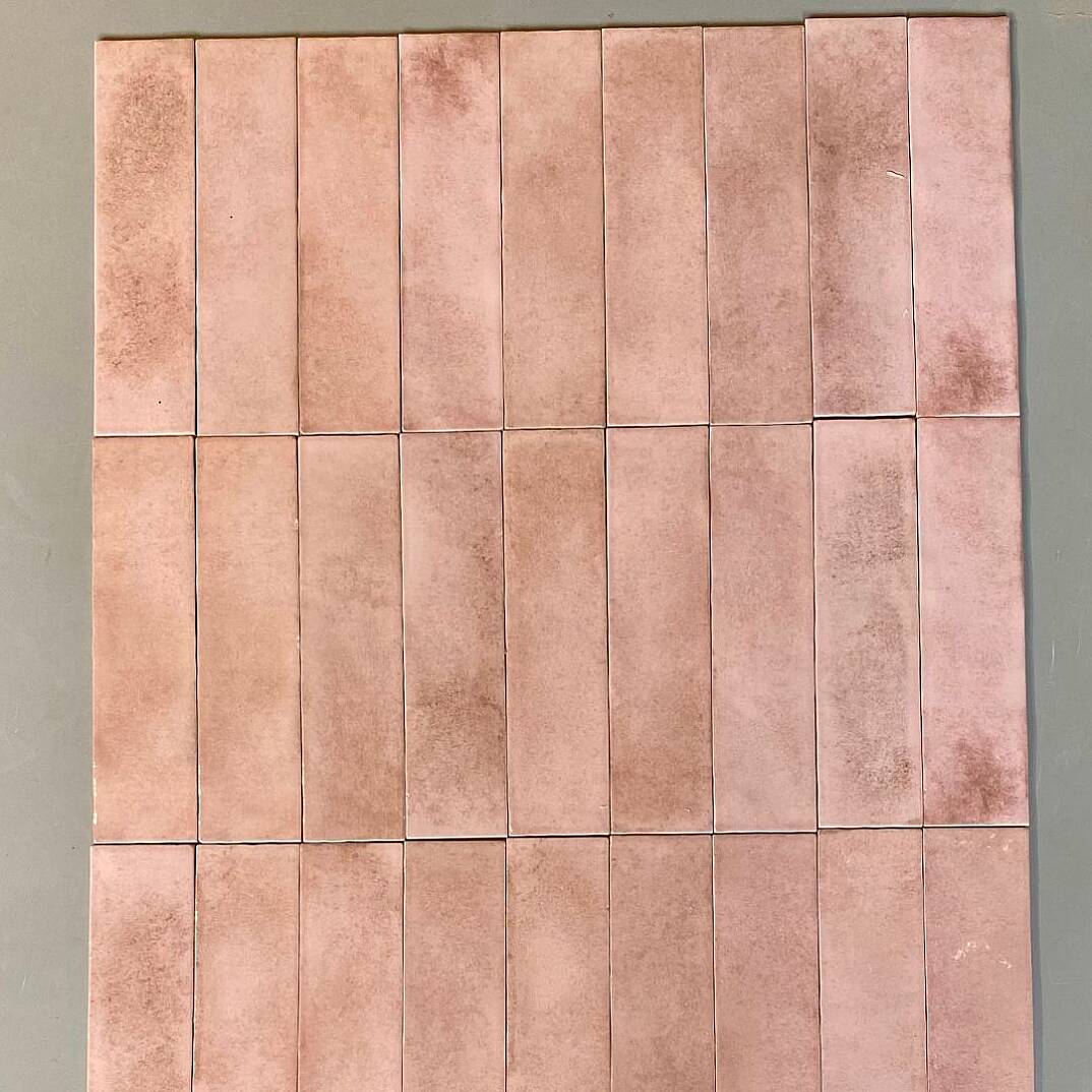 Kraft Pembe (Candy) Parlak Duvar Seramiği 7.5x30 cm - 2