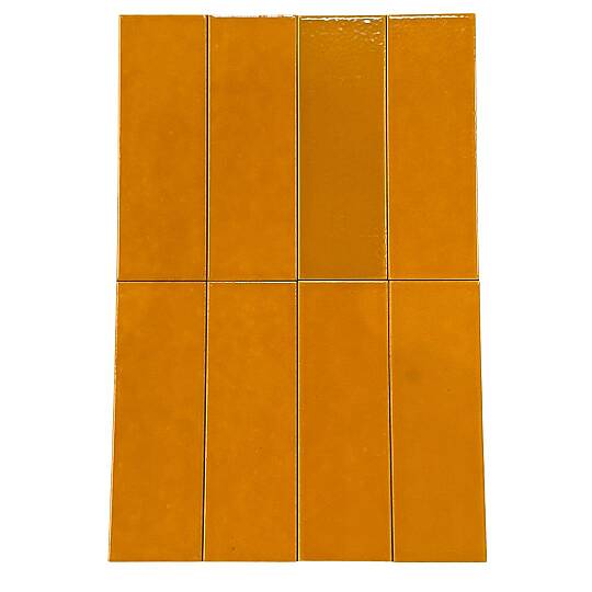 Turuncu (Orange) El Yapımı Duvar Seramiği 10x30 cm (1)