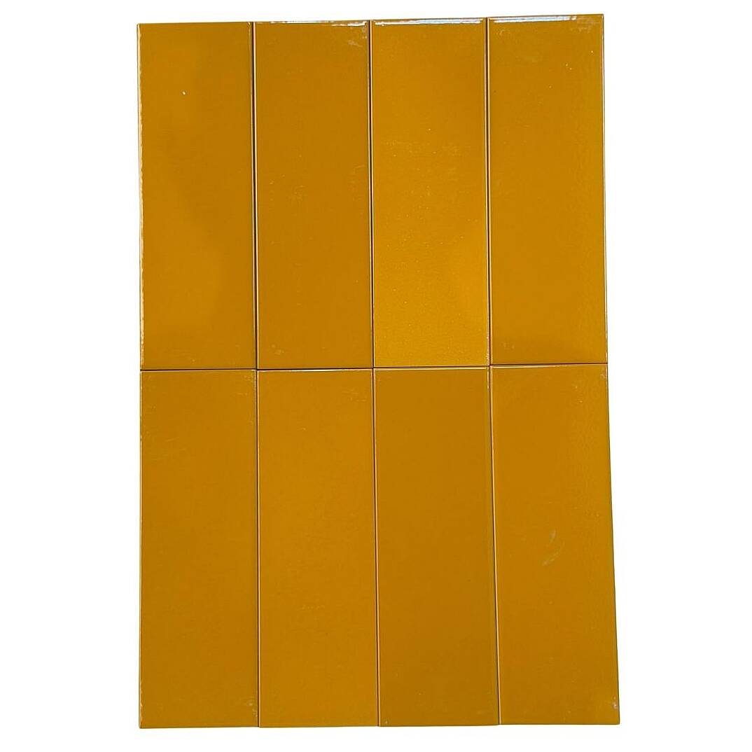 Turuncu (Orange) El Yapımı Duvar Seramiği 10x30 cm - 3